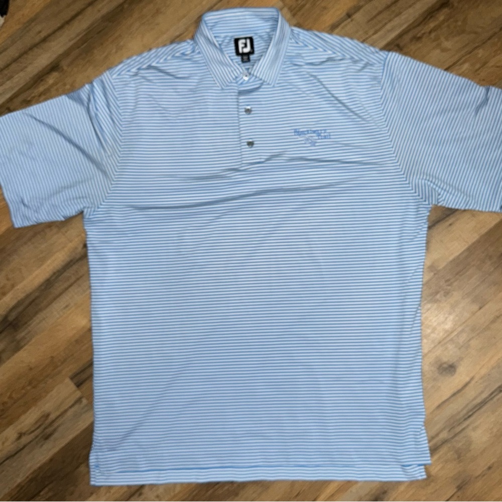 FootJoy Men's Light Blue Striped Polo size XL